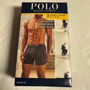Polo Ralph Lauren Classic Fit Cotton Boxer Briefs 3 Pack Mens Size S